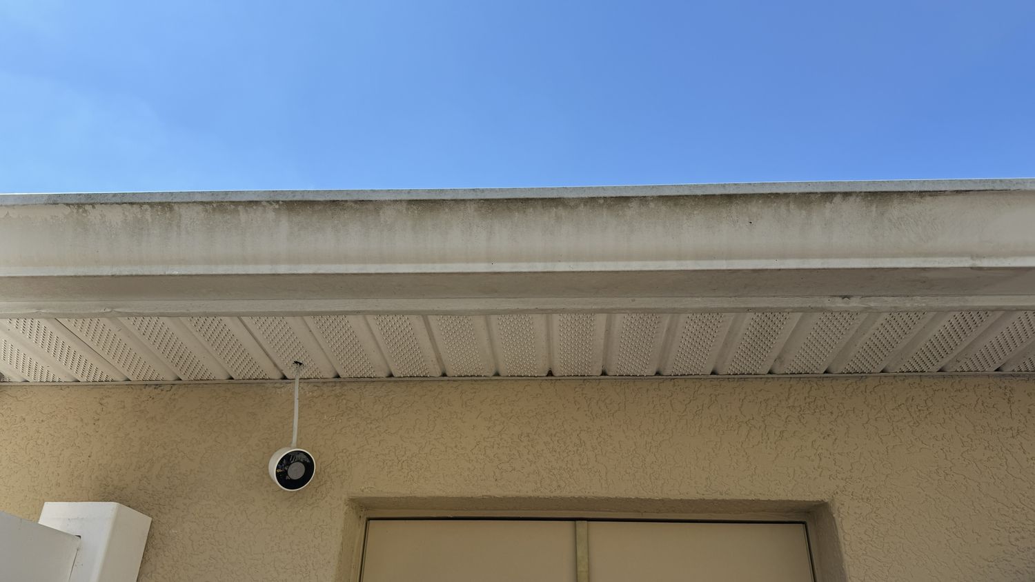 Gutter cleaning service on a Florida home