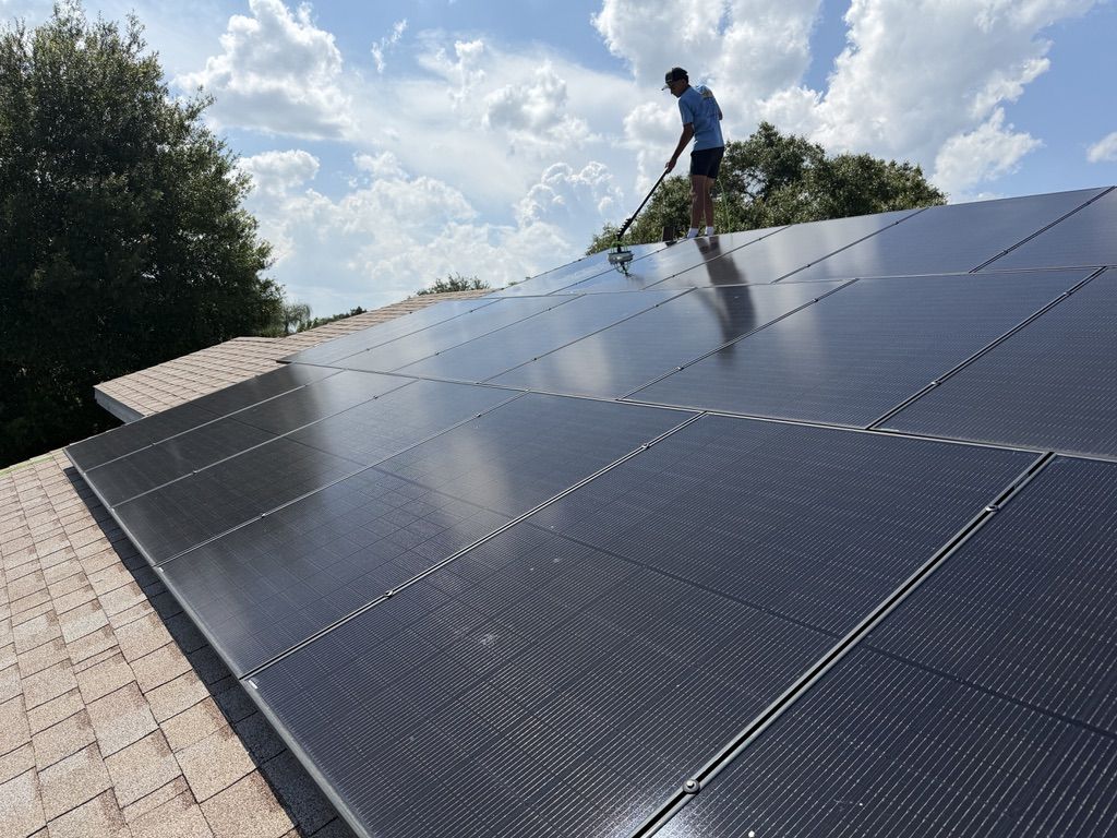 Roof and solar panel cleaning by Sun Sands