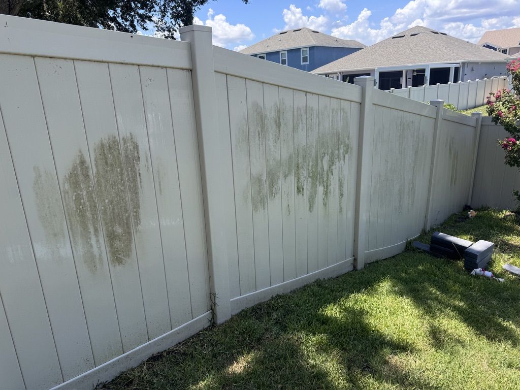 Pressure washing driveway and exterior surfaces