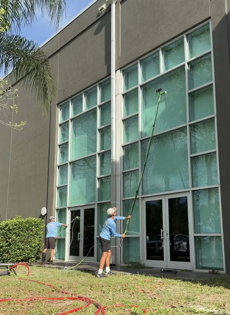 The Sun Sands Window Cleaning team and van
